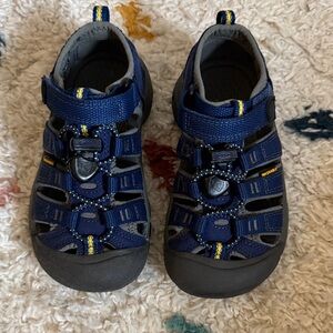 Keen Kids Navy and Yellow Sandals
